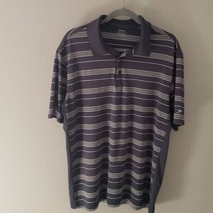 Slazenger Shirt  Men's XL Golf Polo Grey white Stripes